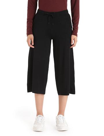 Black Icebreaker Cool-Lite™ Merino Yanni Culotte Women's Pants | AU 1516ILHS